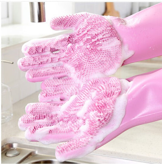 Pet Bath Scrubber Gloves