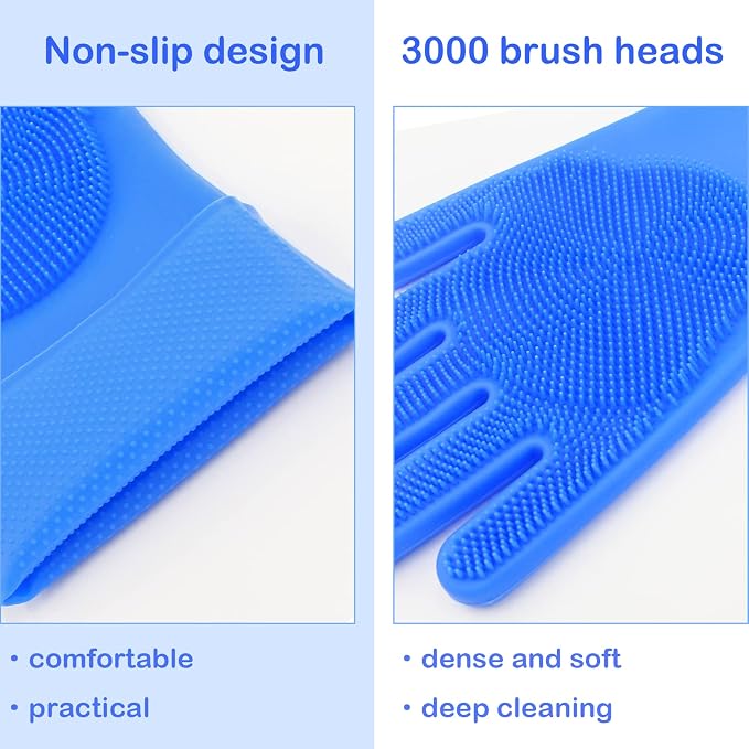 Pet Bath Scrubber Gloves