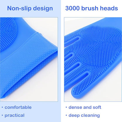 Pet Bath Scrubber Gloves