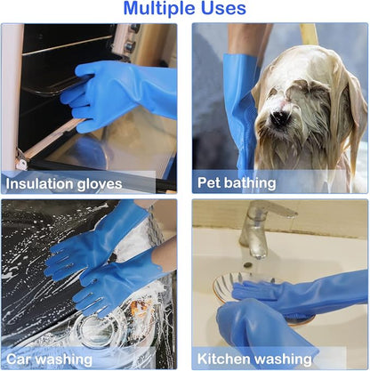 Pet Bath Scrubber Gloves
