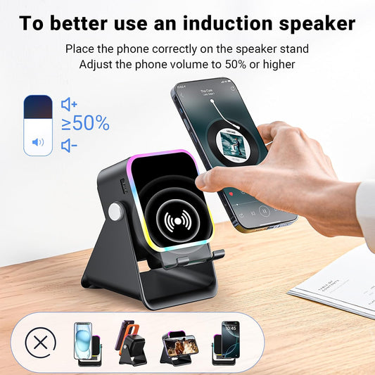 Wireless Induction Speaker Phone Stand