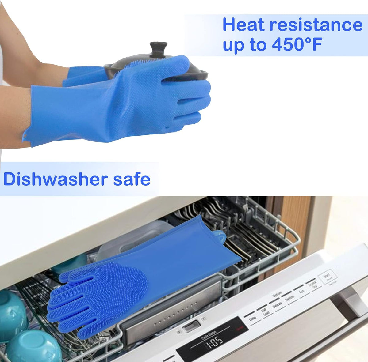 Pet Bath Scrubber Gloves