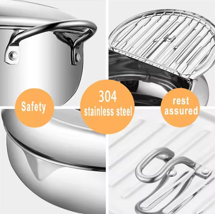 Stainless Steel Deep Fryer Pot