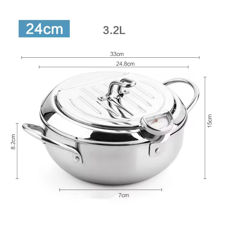 Stainless Steel Deep Fryer Pot